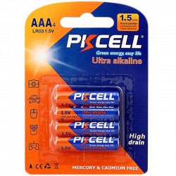 PKCELL BATTERIA AAA LR03 1.5V ULTRA ALKALINE -4PZ