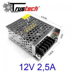 ALIMENT. STABILIZZ. SWITCH 220V 12V 2.5A, TRUSTECH