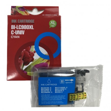 CARTUCCIA CIANO COMP.BROTHER LC980/985/1100 UN