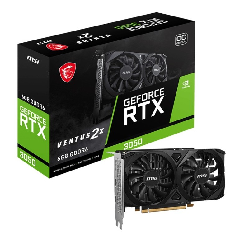 MSI VENTUS GEFORCE RTX 3050 2X E 6G OC NVIDIA 6 GB