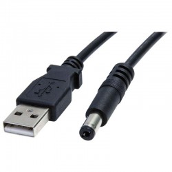 CAVO USB DI ALIMENTAZIONE DC 5,5 X 2,1 MM  1.5MT
